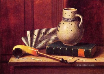 古典的な静物画 Painting - ニューヨーク・ヘラルド ウィリアム・ハーネットの静物画